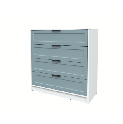 Kомод Тренд КТ-К100 (Белый ЛДСП/ Океан ЛМДФ) Ш1000 В1020 Г451